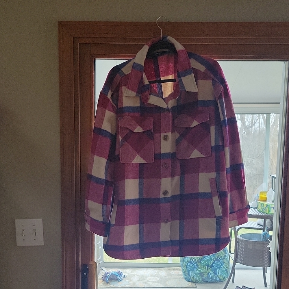 Plaid Button-Up Shacket